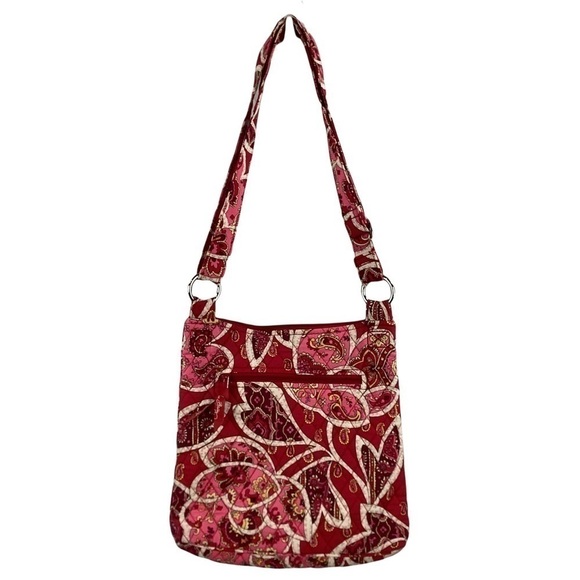 Vera Bradley Hipster Bag Red Rosy Posies Print - Picture 4 of 8